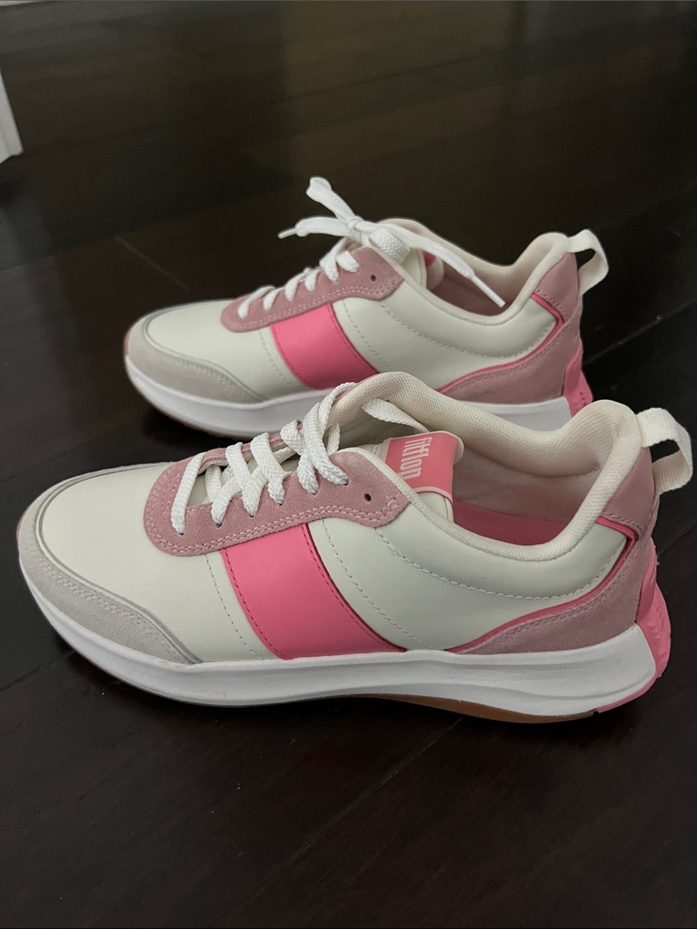 Fitflop cream and Pink Platform-Style Sneakers 8 - Picture 3 of 9